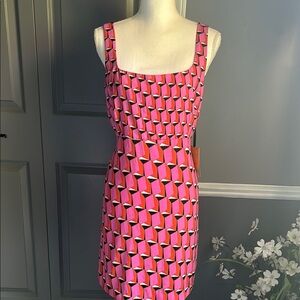 Diane Von Furstenberg Pink Sheath Mini Dress
